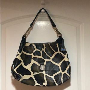 Rooney and Bourke giraffe print handbag